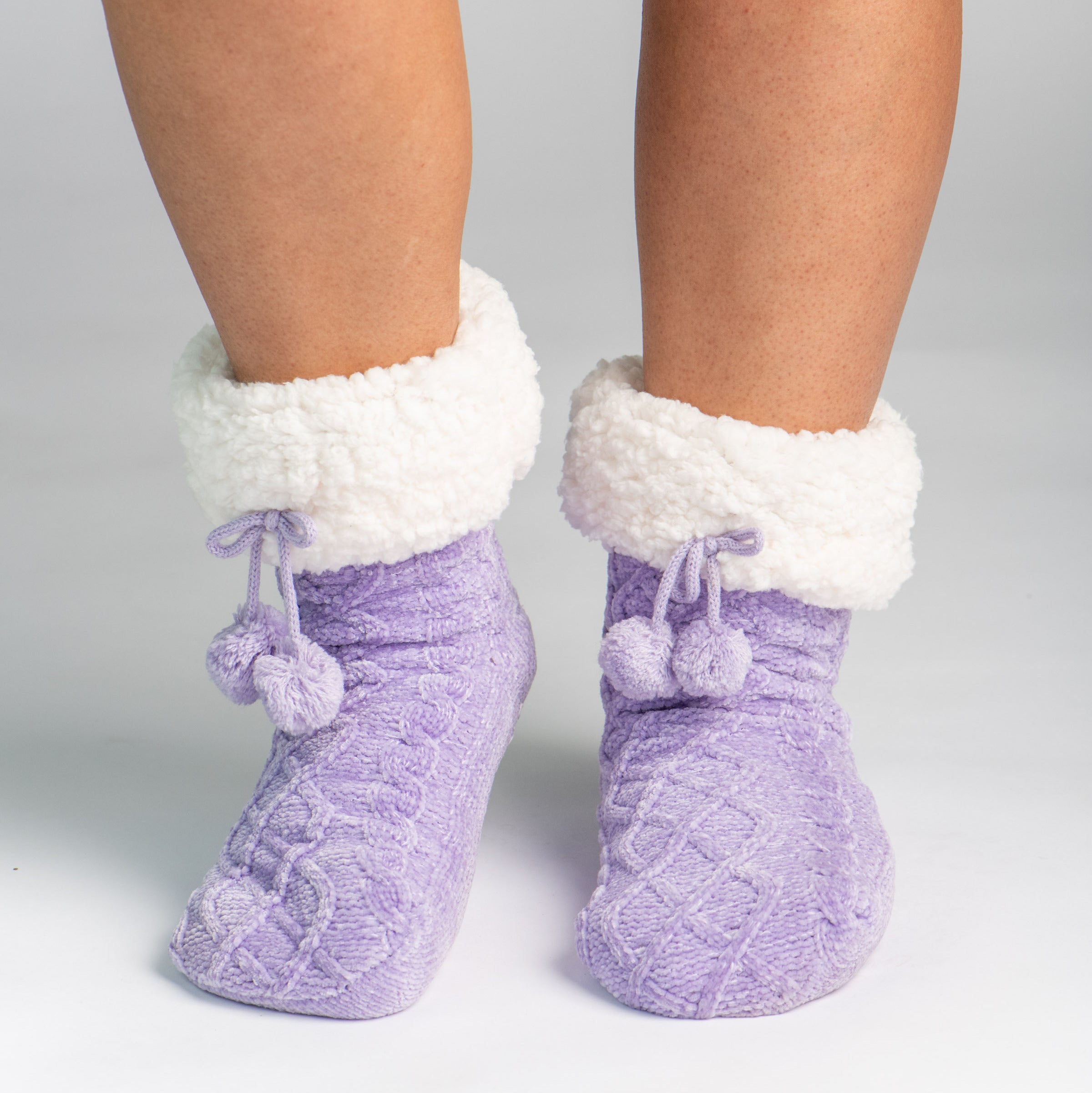 Denver Hayes Women's Chenille Faux Fur Bootie Home Slipper Ankle Socks |  Marks